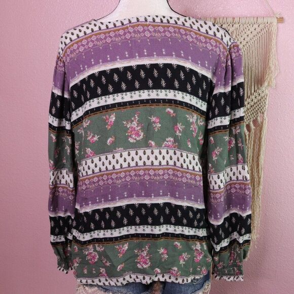 Maurices | Printed Keyhole Long‎ Sleeve Top XL - Picture 5 of 8